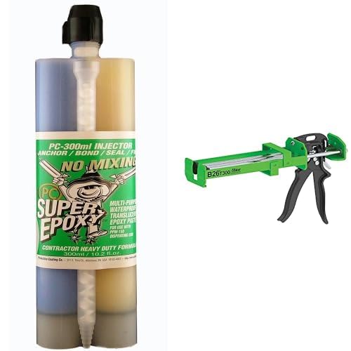 Project Kit Includes (3) PC Products - PC-Super Epoxy Adhesive Paste, Two-Part 300ml Cartridge, Translucent 3008 and (1) PPM-300 Dispensing Gun, 300ml, 991503