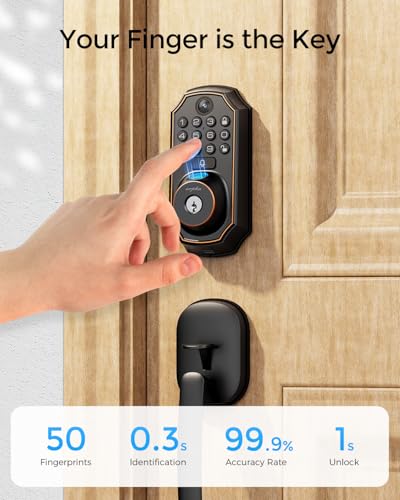 Smart Biometric Front Door Lock with Camera