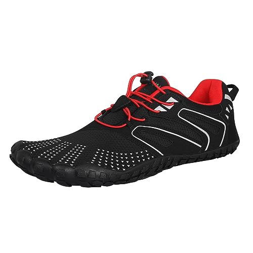 Image of ANDUNE Men's Barefoot & Minimalist Cross Training Shoes - All Terrain Red Dash | Wide Toe Box | Zero Drop Sole |