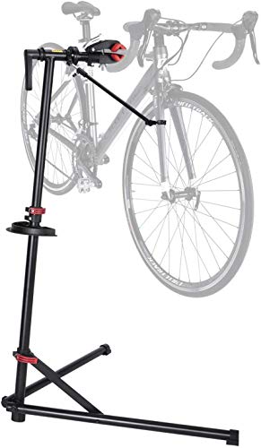CXWXC Fahrradmontageständer, Reparaturständer für Fahrräder, Schwerlast-Montageständer, Fahrradständer mit verschweißter Klemmkopf, um 360° drehbar, Schnelllösevorrichtungen (Schwarz)