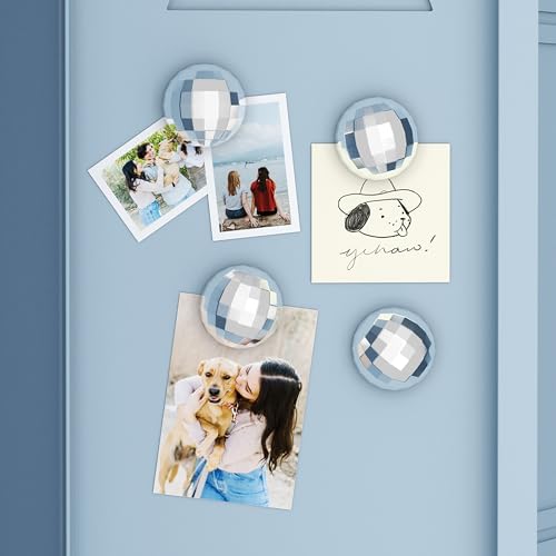 Imanes decorativos en disco para casilleros, set 4, plateado miniatura 7