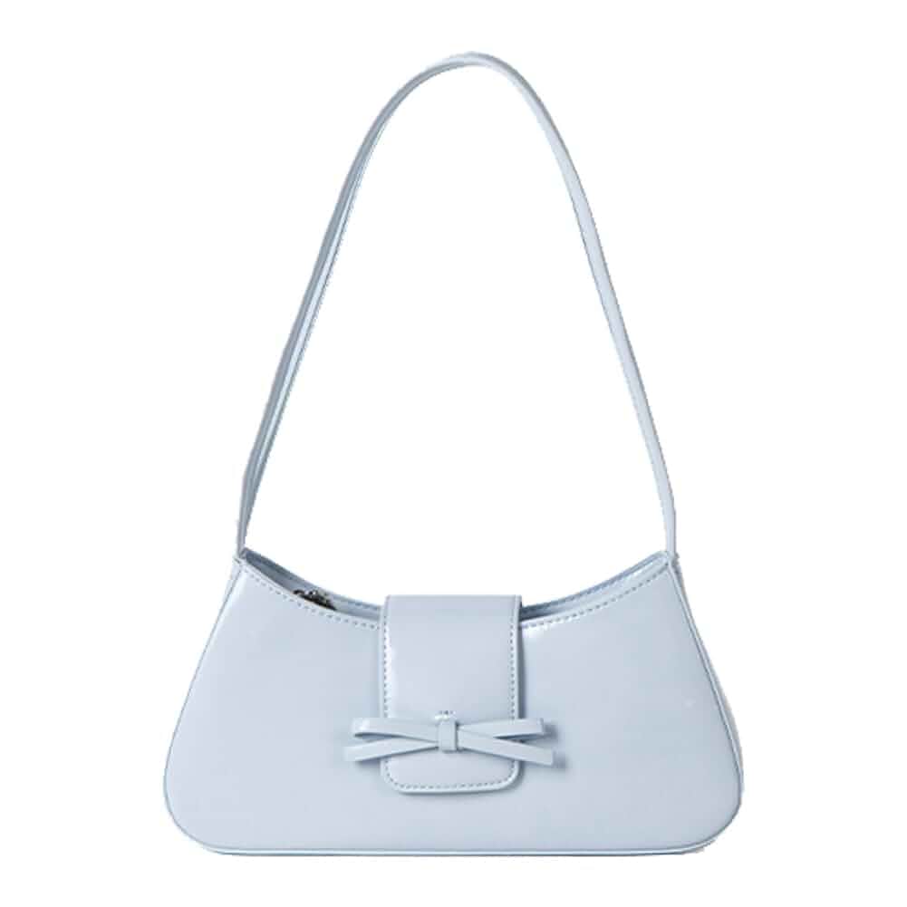 KAMEILONG Trendy Red Shoulder Bag for Women Patent Leather Hobo Handbags Y2K Purses Clutch Bag Cute Bow Purse
