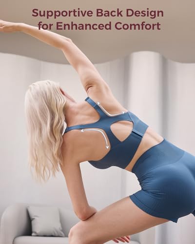 Image of Momcozy Nursing Bras for Breastfeeding, Ribbed Maternity Bra with Racerback, Soft Stretchy Nursing Sports Bra for Yoga