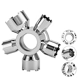 Upgraded Metal 10-in-1 Faucet Aerator Tool - Universal Heavy-Duty Metal Removal Key, Compatible with TT/TF/STD Aerator Types, Covers Full Size Range M16.5 to M28, Must-Have for DIY Plumbing Fixes