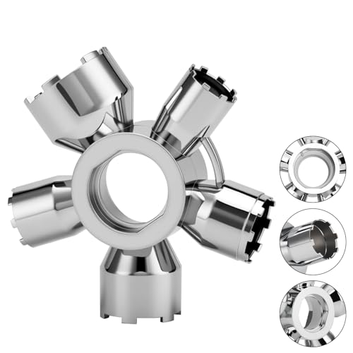 Upgraded Metal 10-in-1 Faucet Aerator Tool - Universal Heavy-Duty Metal