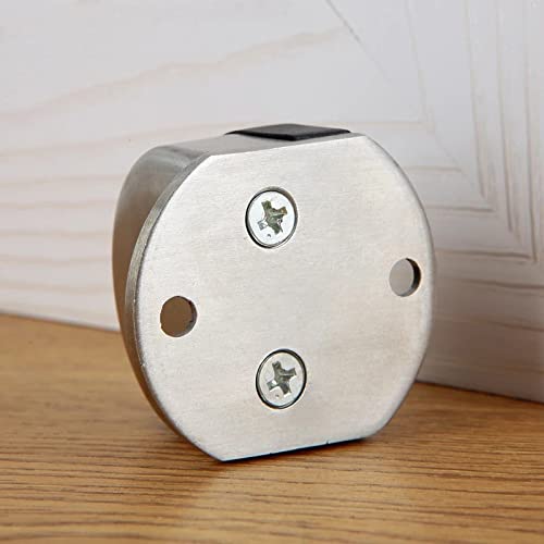 Tope de puerta de acero inoxidable autoadhesivo e impermeable con amortiguador de goma, 2 piezas 7