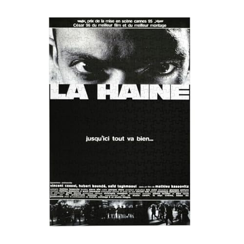 憎しみLa Haine 映画 ポスター 木製 パズル 300pcs 娯楽 知育玩具 ジグソーパズル 減圧 装飾 室内装飾 壁飾り 誕生日プレゼント 子供 大人 38×26cm