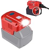 for Milwaukee Power Inverter, 150W Portable Power Supply Inverter for Milwaukee M18 18V Li-ion Battery, DC 20V to AC 110V~120V Power Station with AC Outlet& USB& 200lm LED Light(Battery not Included)