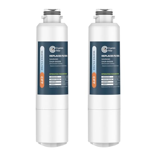 Crystala Filters DA29-00020B Refrigerator Water Filter Compatible with Samsung DA29-00020A/B, DA29-00020B-1, HAF-CIN/EXP, 46-9101, RF4267HARS, RF25HMEDBSR, RF28HMEDBSR, RS25J500DSR, 3 Pack