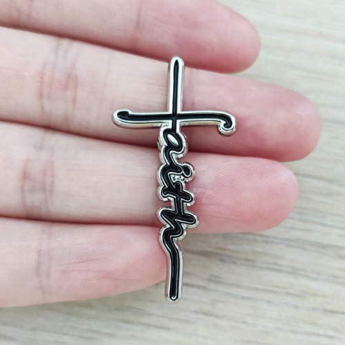 Lonefox Faith Cross Hard Enamel Pin Badge Brooch #TOP3