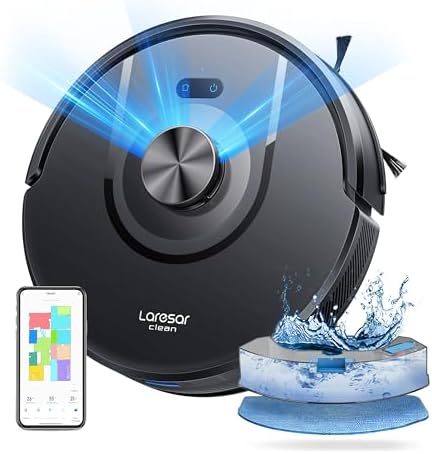 Laresar Clean Mars01 Robot Aspirateur Laveur 3 en 1, Navigation L...
