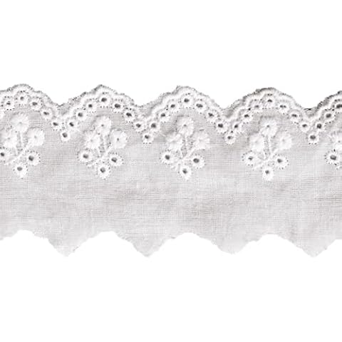 xingmo 4 Meter Ivory Scalloped Lace Trim Cover