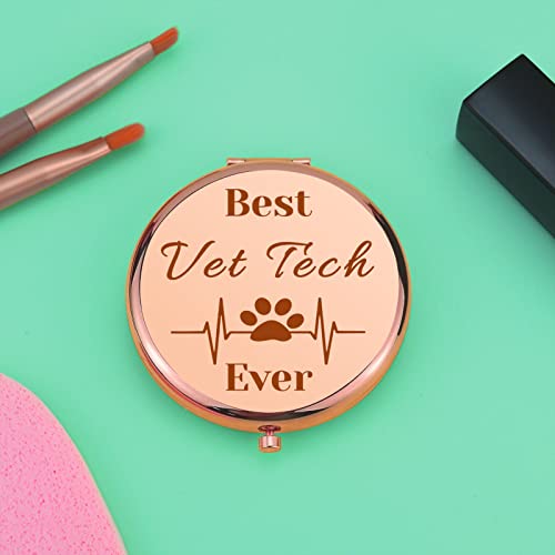 Vet Tech Gifts For Women Veterinarian Appreciation Gift Compact Mirror For Veterinary Animal Rescue Gifts Thank You Gift For Veterinarian Folding Makeup Mirror For Animal Lover Pet Owner #TOP4