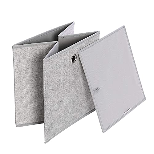SONGMICS opbergdoos, set van 6, opvouwbare stoffen doos, opbergmand, organizer voor speelgoed, kleding, lichtgrijs… - Image 7