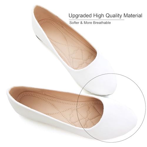 Image of Dear Time Women's Flats Comfortable Slip On Ballet Flats Soft Solid Casual Shoes
