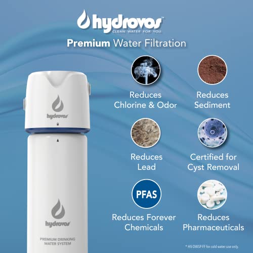 Hydrovos Premium Under Sink Water Filter System, Nsf And Iapmo Certified Reduces Pfoa, Pfas, Lead, Cysts, Pharmaceuticals, Chlorine Taste & Odor, 1.5 Gpm High Flow, Use As Sink Filter In Kitchen, Rv #TOP1