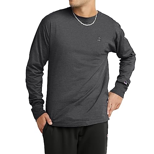 Champion Men's Classic Jersey Long Sleeve T-Shirt, Navy, XX-Large