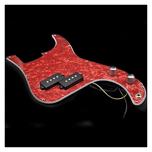 �s�b�N�A�b�v�s�b�N�K�[�h�Z�b�g PB P Bass 3 Ply Prewired Loaded Pickup For Precision Bass Guitar Instrument Parts 4 Color(Color:Crimson)