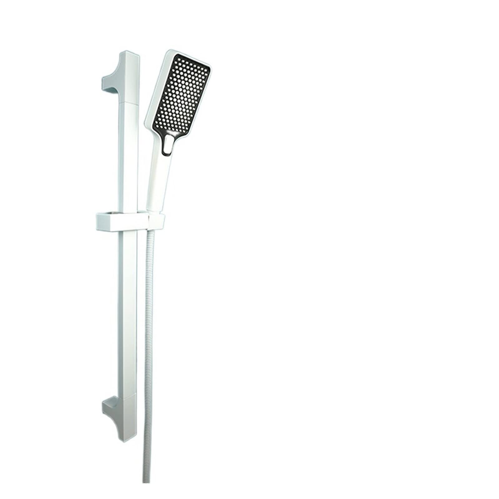 Ducha Manual ABS con Barra Deslizante Blanca Regulable para Evitar Salpicaduras