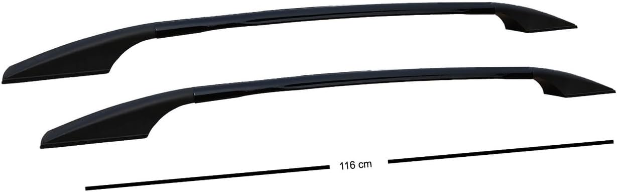 Exclusive Car Stylish Roof Rails (Type E) in Black Colour with Both Legs in Black for A-Star
