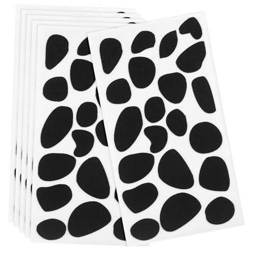 Gogogmee 6 Sheets Self Adhesive Felt Dots Dalmatian Spots for Wall Decorations Fabric Sheets DIY Crafting Supplies