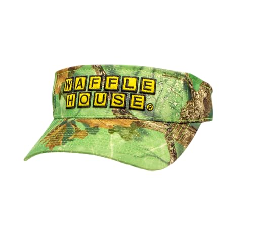 Realtree Color Camo WH Embroidery Logo Visor | Adjustable Velcro Backing | Limited Edition for Men Women and Kids (US Alpha One Size APX Green Camo Visor)