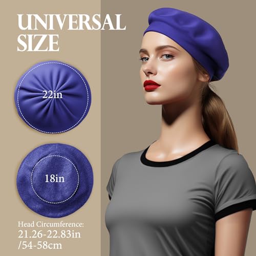 Jeicy French Beret Hat for Women Wool, Sapphire Blue Beret, Classic Cap - Lightweight Casual, Durable Beret Hat, Indoor and Outdoor