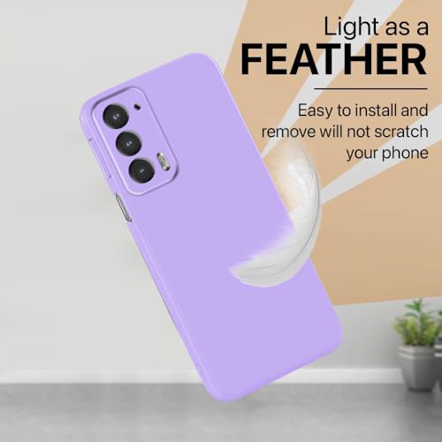 Image of Back Cover for Motorola Edge 20 5G | Full Camera Protection | Premium Liquid Silicon Case | Flexible Bumper Case for Motorola Edge 20 5G (Purple)