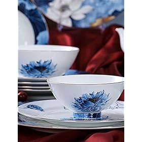 Elevate Your Dining Experience: Buy the 68-Piece Enamel Watercolor Floral Dinnerware Set for 10