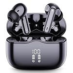 Wireless Earbuds, 2025 Bluetooth 5.4 Headphones in Ear with 4 ENC Noise Cancelling Mic, New Wireless Earphones HiFi Stereo Deep Bass 40H Playtime, LED, In-Ear Bluetooth Ear Buds IP7 Waterproof, USB-C