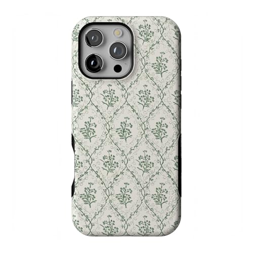 Casely iPhone 16 Pro Max Case | Sage Tapestry | Floral Vines | Bold Protective Design | Compatible with MagSafe