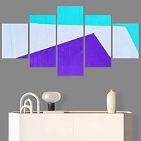SIGNWIN 5 Panel Canvas Wall Art Abstract Colorful Geometric Hallway Minimalist Mixed Media Multicolor Patterns for Home Decorations Ready to Hang - 60