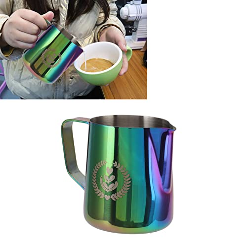 Jarra para espuma de leite em aço inoxidável Xnferty, jarra para espuma de leite 350 ML em aço inoxi