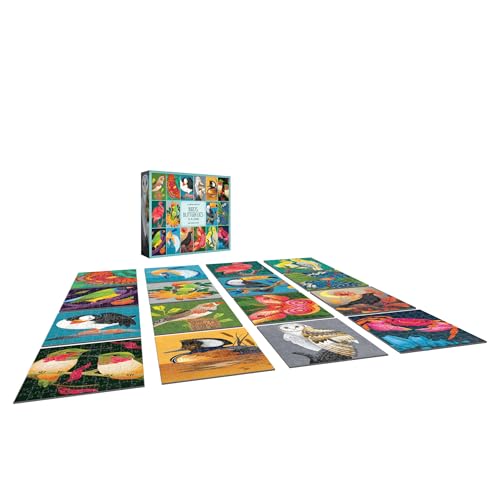 RoseArt - Birds Butterflies & Crab Jigsaw Puzzle Box Set- 16 Mini Puzzles, 100 Pieces Each - Colorful Puzzle Gift Set for Adults by RoseArt - Used condition - Image 3