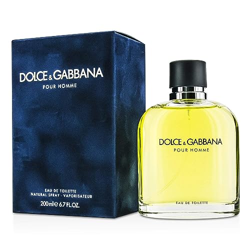 Dolce & Gabbana, 200 ml (1 Stück) Pour Homme EDT Spray 200 ml, Szechuanpfeffer, Rosmarin, Rosenstiel