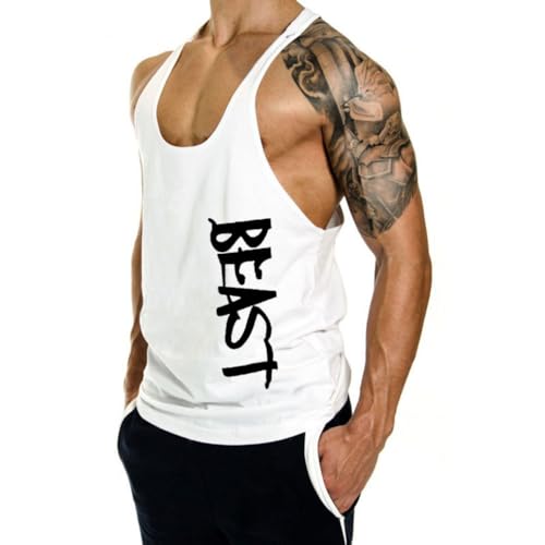 Men's Tank Tops Sleeveless Shirts Y-Back Gym Workout Stringer Tank Tops Bodybuilding Fitness T-Shirts3
