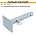 KUAFU Adjustable Jack Stand Compatible with Square Jacks with 2.0 inches Square Tube 8000lbs Trailer Jack Drop Legs W/5 Mounting Holes Silvery Steel Heavy Duty