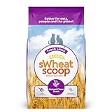 sWheat Scoop Natural Wheat Cat Litter, Fresh Linen Scent, Powerful Odor Control and Low Tracking, 14 Pound Bag
