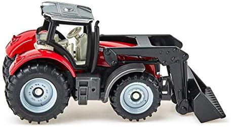 siku 1484, Massey-Ferguson with Front Loader, Metal/Plastic, Red/Black, Movable front loader