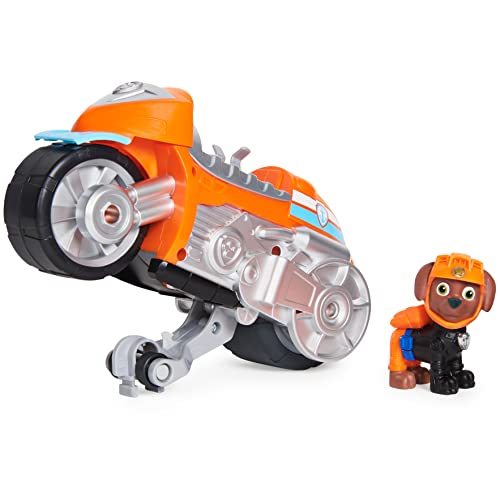 Patrulla Canina - Moto Juguete Moto PUPS Zuma - Motocicleta de Fricción Deluxe con Función de Caballito y Figura Zuma Moto Pups - 6060544 - Juguetes Niños 3 Años +