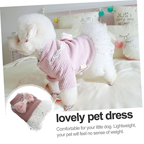 Disfraz vestido cálido para perro tamaño XL rosa miniatura 2