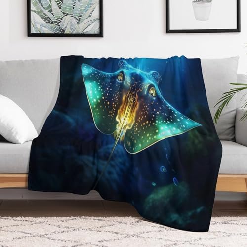 Couverture MFourmia Ray flannel douce et chaude idée cadeau originale