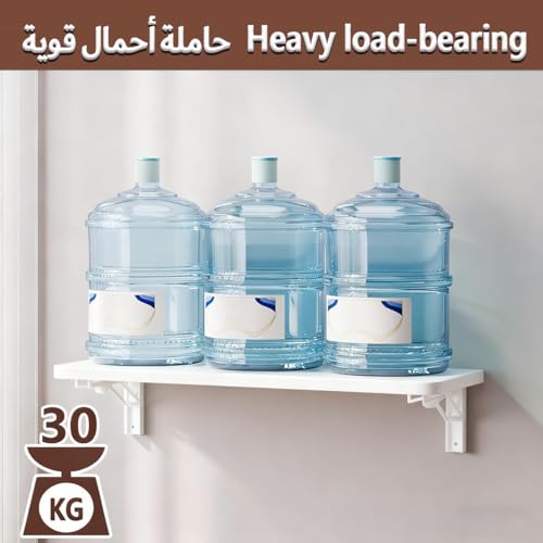 طاولة طعام معلقة على الحائط قابلة للطي لأسفل، مكتب عائم للمساحات الصغيرة، طاولة عمل كمبيوتر مكتبية بمقعد للشقة وغرفة الدراسة وغرفة النوم وغرفة غسيل الملابس والمطبخ والمطعم والمقهى (أبيض)