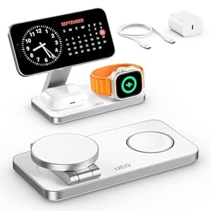 Foldable 3 in 1 Wireless Charging Station for Apple Compatible with Magsafe...