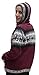 Little Llamas Hooded Alpaca Wool Knitted Jacket Hoodie Sweater (US, Alpha, Medium, Regular, Regular, Burgundy)