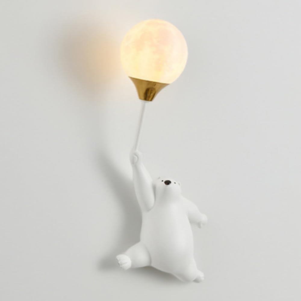 Lampada da parete a forma di orso cartone animato lampada da parete a palloncino lampada da parete per camera dei bambini apparecchio di illuminazione per montaggio a parete fata G9 applique c