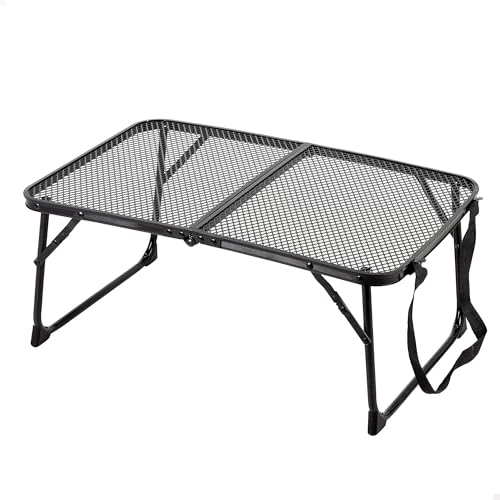 AKTIVE Mesa Baja Plegable Ligera, 60 x 40 x 25 cm, Topes antivuelco, Resistente Altas temperaturas,...