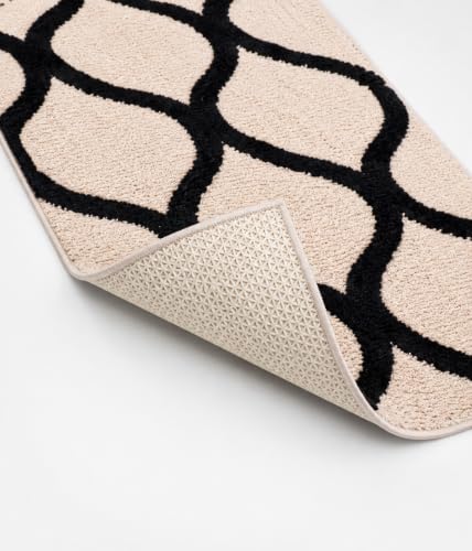 Image of Anti Skid Bedside Runner Carpet | Mat for Bedroom, Living Room, Floor and Home Decor (Cream, 2x9)