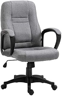 Cherry Tree Furniture Swivel Grey Fabric Swivel Desk Chair Office Chair