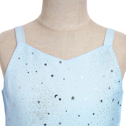 IBTOM CASTLE Flower Girl Embroidery Sparkle Dress for Kids Wedding Bridesmaid Pageant Communion Princess Birthday Party Prom Formal Dance Ball Gown Puffly Tulle Dresses Blue 11-12 Years3